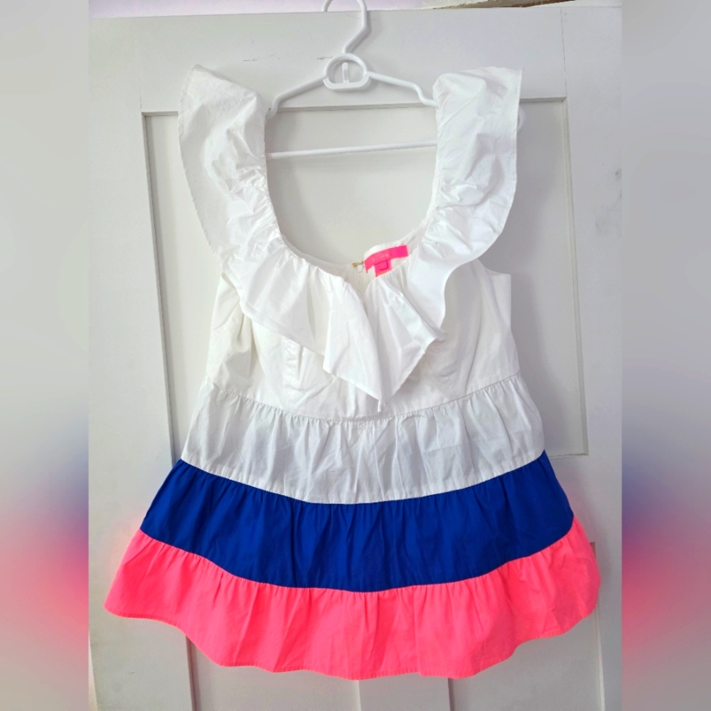 NWOT Lilly Pulitzer Ruffle Sleeveless Top